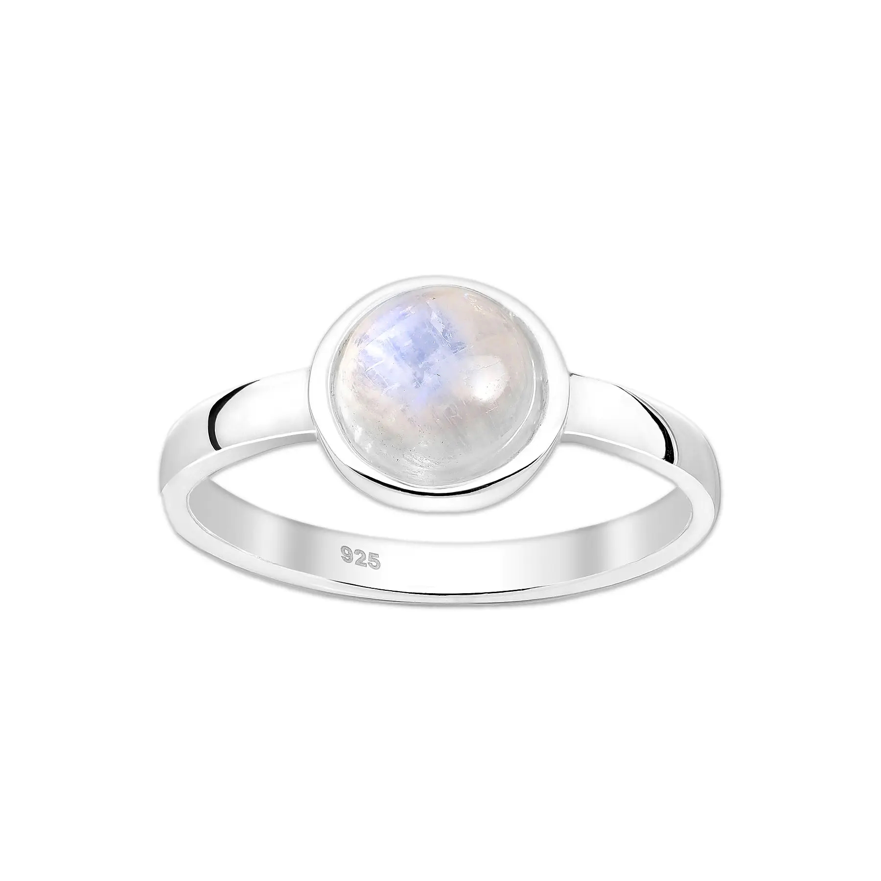 Srebrny pierścionek z Kamieniem Księżycowym - Europa 11, US 6