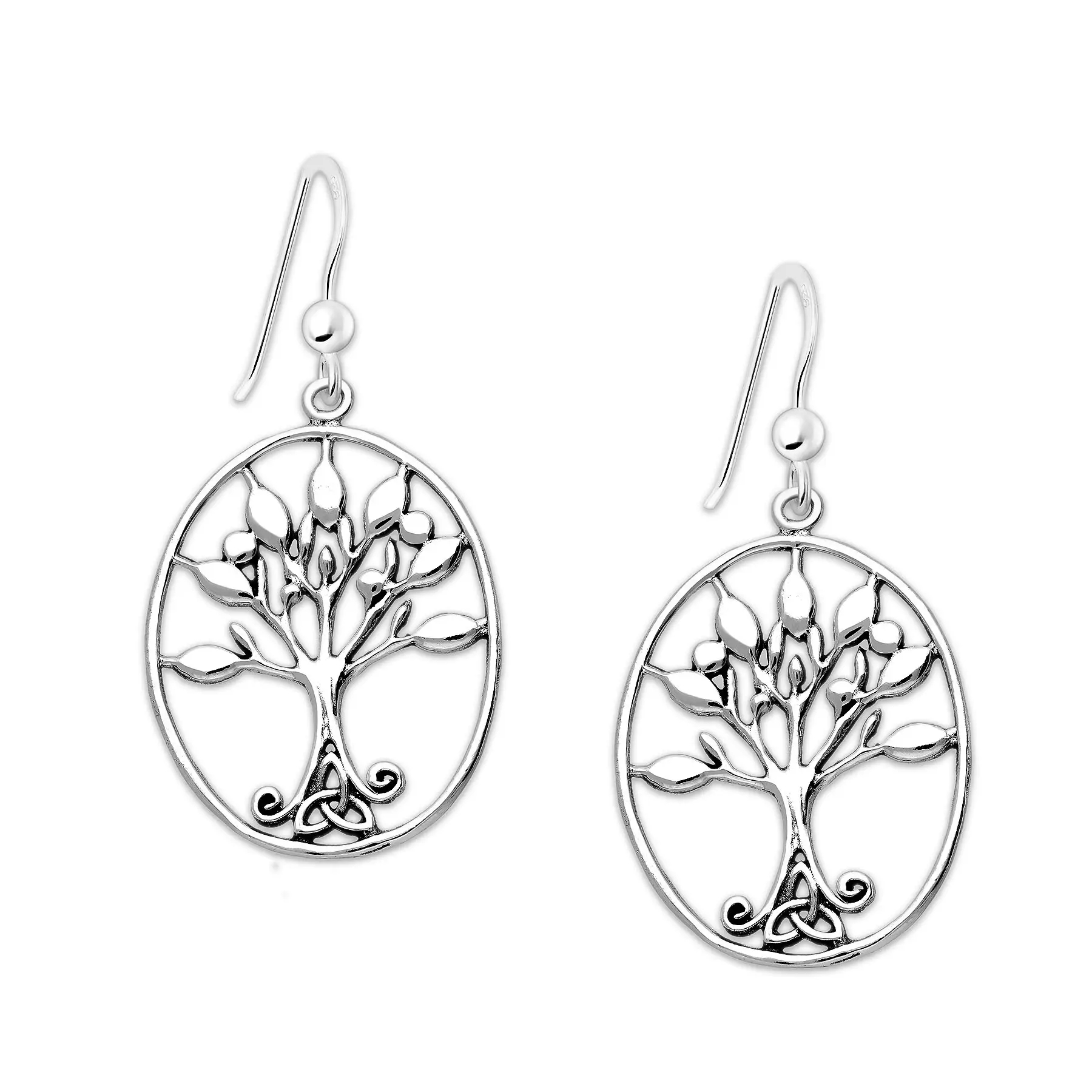 Srebrne kolczyki drzewo życia