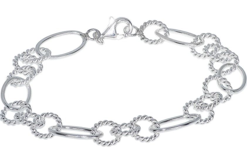 Srebrna bransoletka koła