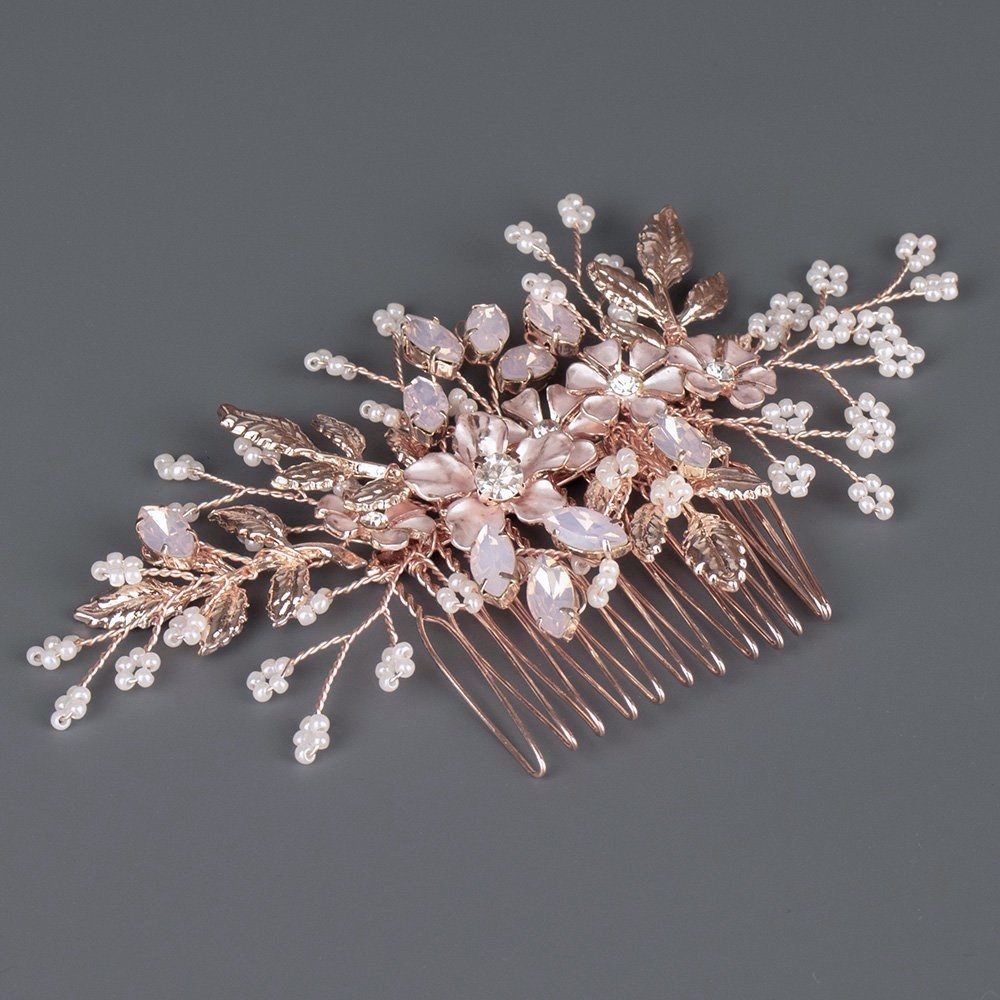 OZDOBA DO WŁOSÓW rose gold ŚLUBNA grzebyk ŚLUB