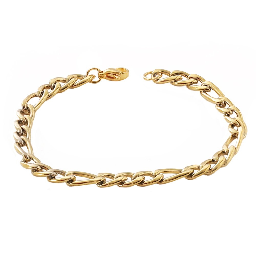 Bransoletka STAL SZLACHETNA POZŁACANA łańcuch