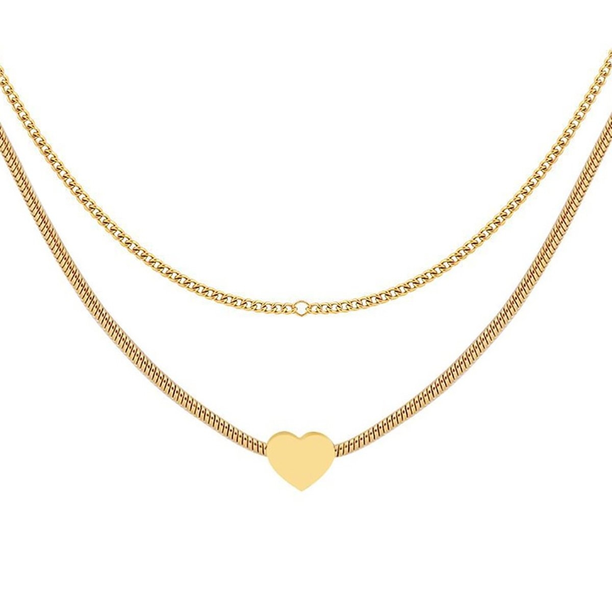 Bransoletka serduszko STAL SZLACHETNA POZŁACANA