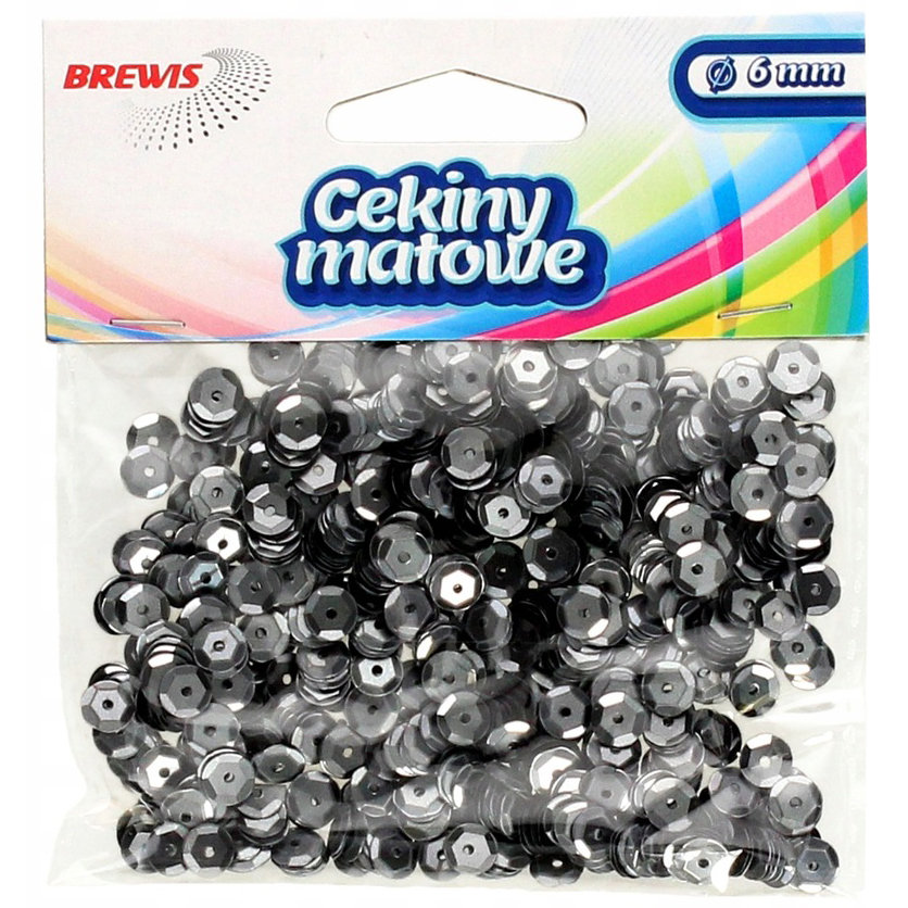 Cekiny Hologramowe 6Mm - Szary