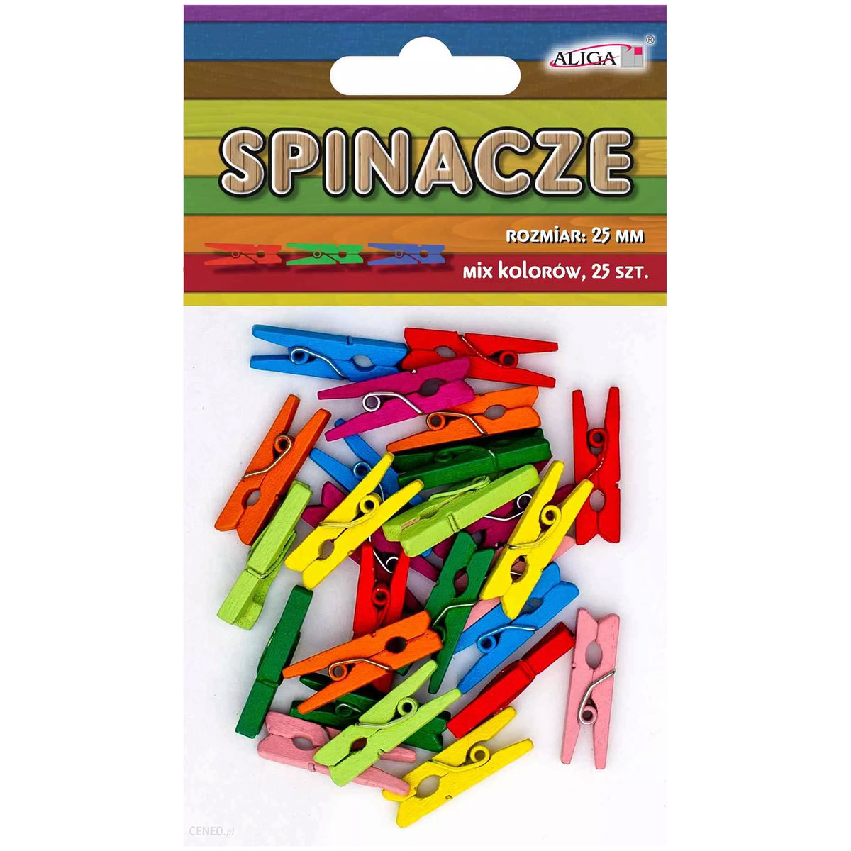 Spinacze Klamerki Drewniane 25Mm 25 Szt
