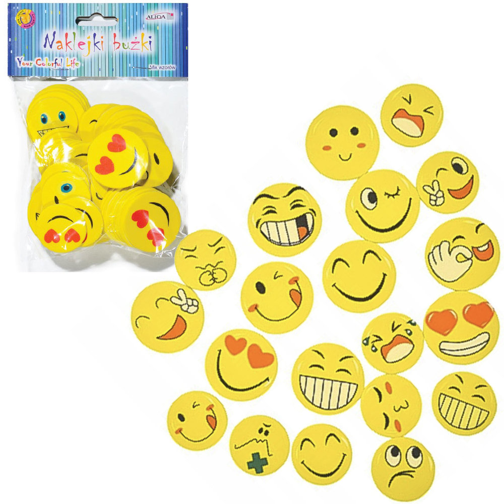 Naklejki Buźki 48 Sztuk Zabawka Dla Dzieci