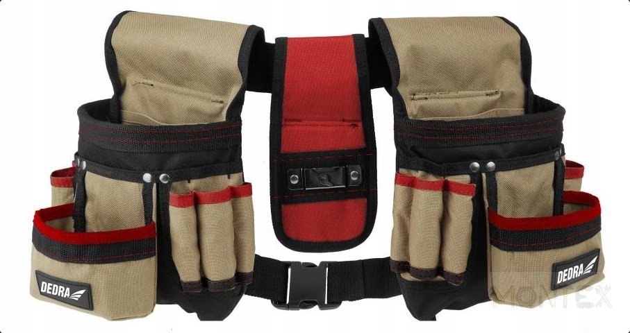 Pas Narzędziowy Trzyczęściowy, (20X10X28Cm)X2, 16 Kieszeni