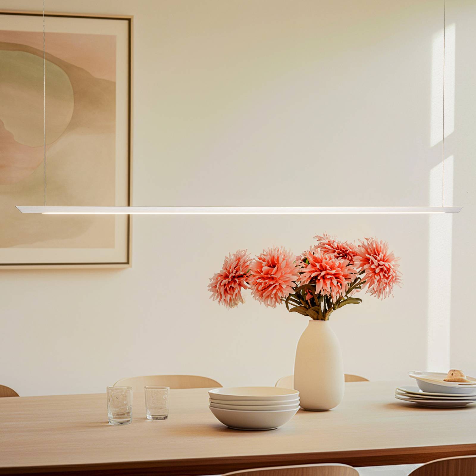 Lampa wisząca LED Quitani Niara CCT aluminium anodowane/naturalne
