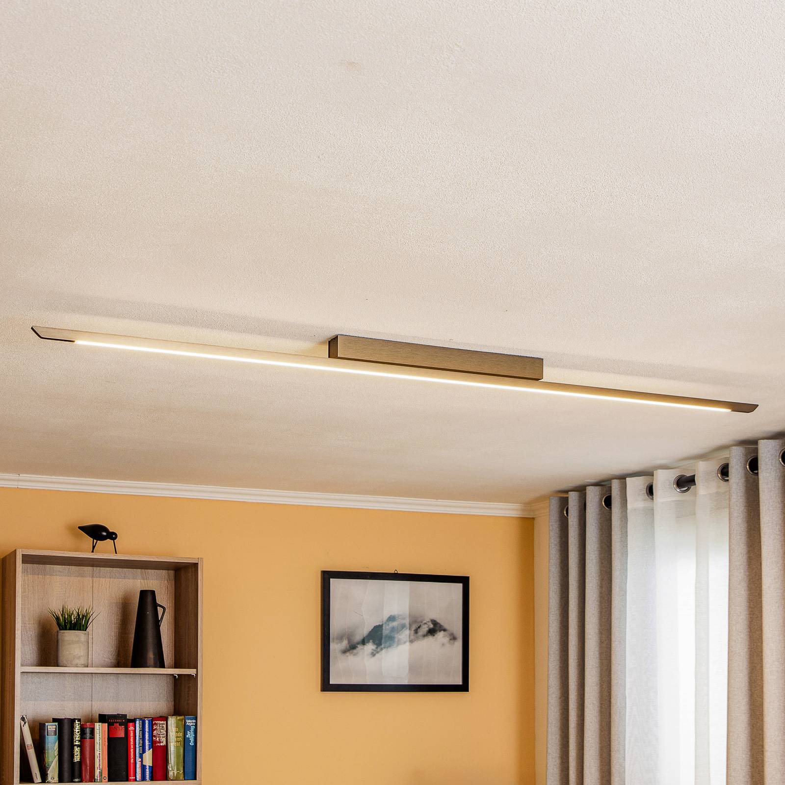 Lampa sufitowa LED Quitani Niara, anodowany brąz