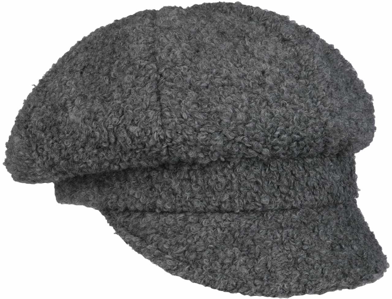 Czapka Kaszkiet Uni Bouclé by Gebeana, szary, One Size