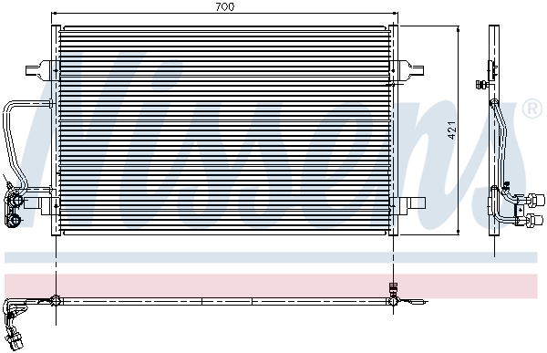 NISSENS CHŁODNICA KLIMATYZACJI 94345 AUDI A8 94 94345
