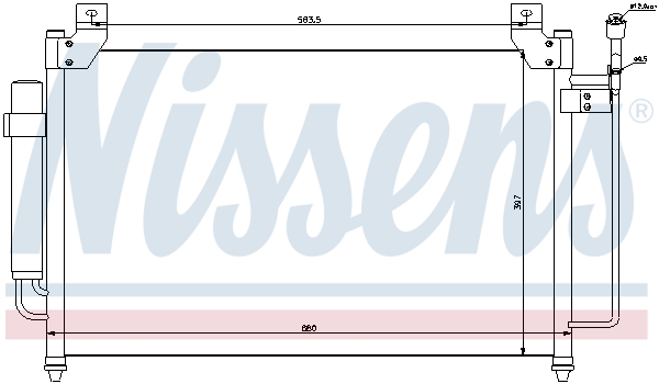 NISSENS CHŁODNICA KLIMATYZACJI 940049 MAZDA CX-7 07 940049