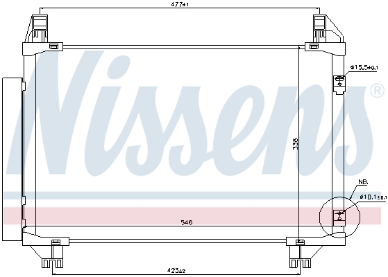 NISSENS CHŁODNICA KLIMATYZACJI 940130 TOYOTA URBAN CRUISER 09 940130