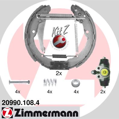 Szczęki hamulcowe ZIMMERMANN 20990.108.4 GSK1405