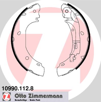 Szczęki hamulcowe ZIMMERMANN 10990.112.8 77362286