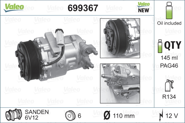 Valeo 699367 klimatyzacji 699367