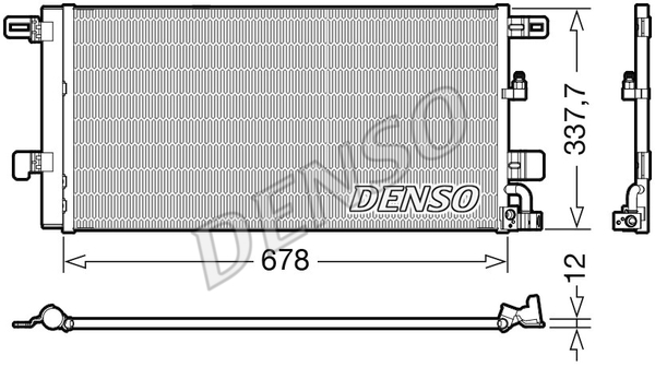 CHŁODNICA KLIMATYZACJI DENSO DCN02001 8W0816421 AUDI