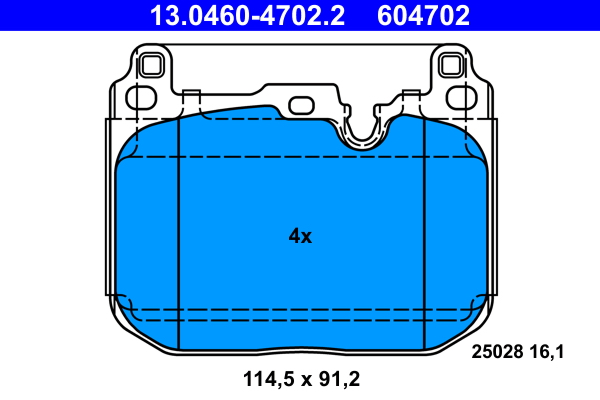 Klocki hamulcowe ATE 13.0460-4702 34106889266 BMW X1 F48 20- przód