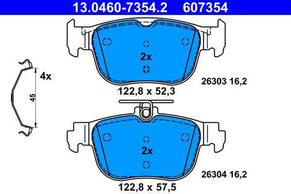 Klocki hamulcowe ATE 13.0460-7354 8Y0698451 SKODA OCTAVIA IV 20- tył