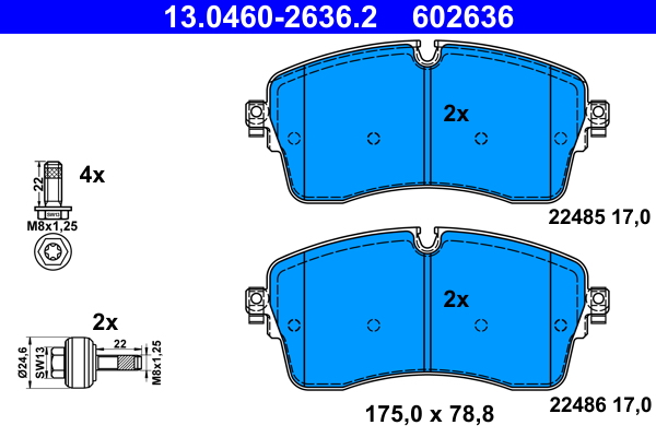 Klocki hamulcowe ATE 13.0460-2636 LR091308 LAND ROVER DISCOVERY SPORT 14