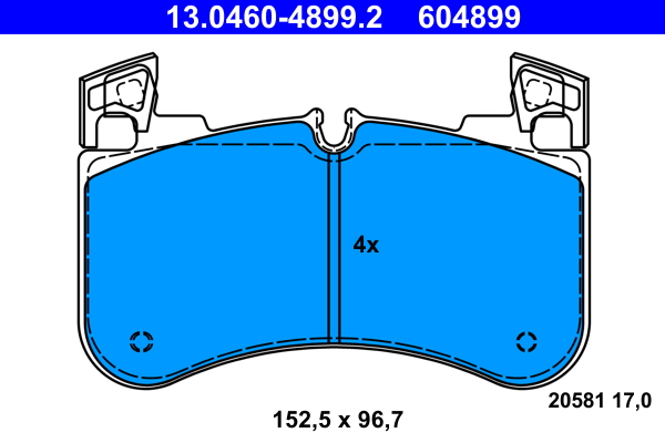 Klocki hamulcowe ATE 13.0460-4899 LR110084 LAND ROVER DISCOVERY V 17- przód