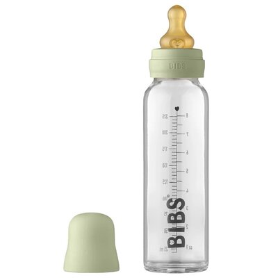 Bibs Baby Glass Bottle Sage Antykolkowa Butelka Szklana Dla Niemowląt 225 Ml