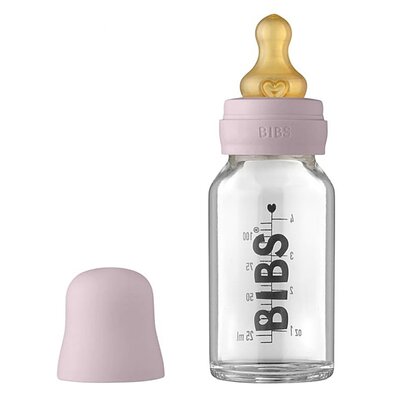 Bibs Baby Glass Bottle Dusky Lilac Antykolkowa Butelka Szklana Dla Noworodków 110 Ml