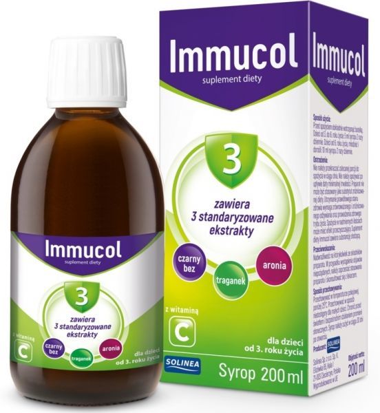 Фото - Вітаміни й мінерали Immucol 3 syrop 200 ml