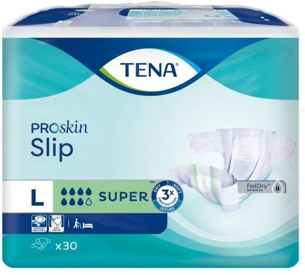 TENA SLIP PROSKIN SUPER L Pieluchomajtki 30 sztuk