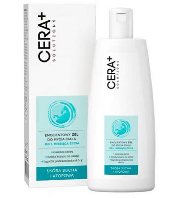 Cera+ Solutions, emolientowy żel do mycia ciała, 250 ml