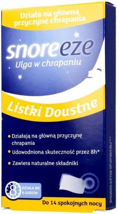 Snoreeze Listki do gardla, 14 sztuk