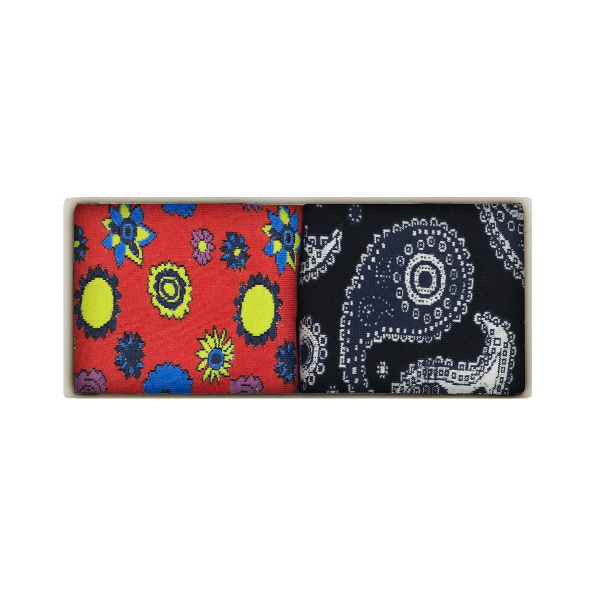 Zestaw 2 par skarpet kolorowych - we wzory paisley EM 8 - EM Men's Accessories