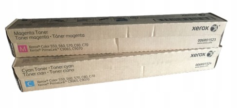 Toner SET MAGENTA CYAN Xerox Color 550 560 2 szt. 006R01531 006R01532