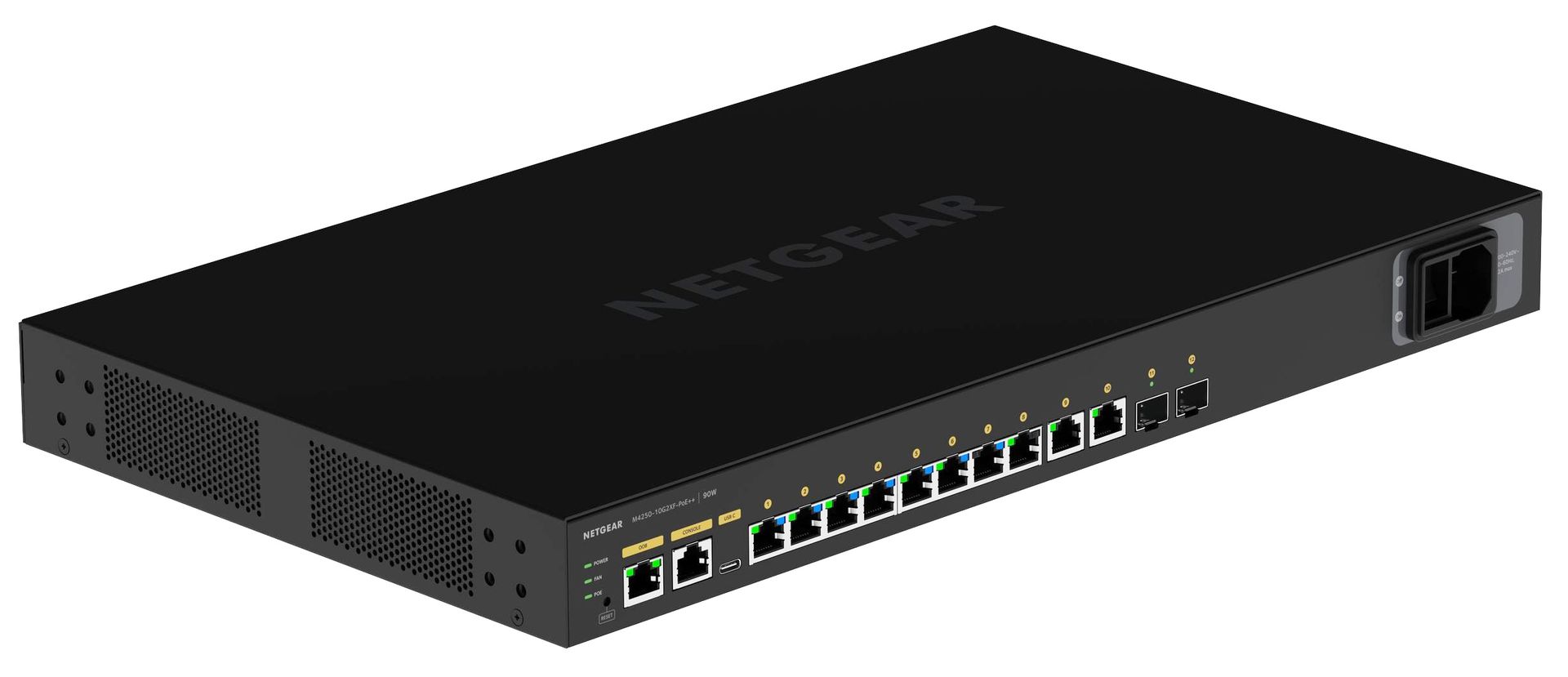 Przełącznik Netgear M4250-10G2XF-POE++ Czarny (GSM4212UX-100EUS)