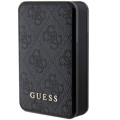 Guess Powerbank 18W GUPB10DP4GEGK 10000mAh czarny/black 4G Leather Metal Logo