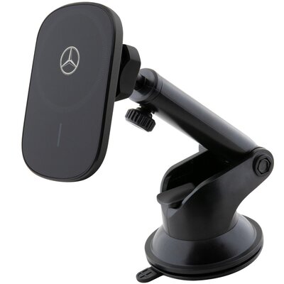 Mercedes Silver Star Uchwyt samochodowy i ładowarka indukcyjna z MagSafe do iPhone - Czarny