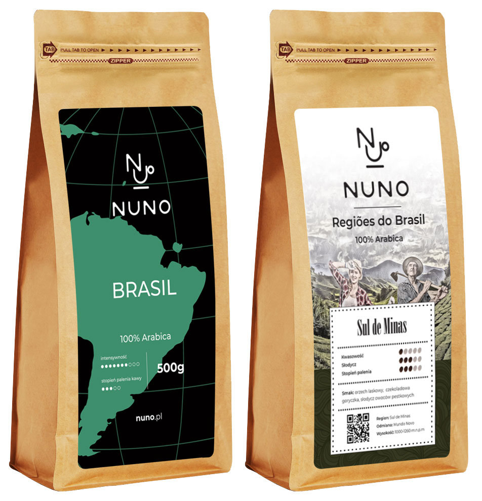KAWA NUNO BRASIL+SUL DE MINAS ŚWIEŻA ARABIC 2X500G