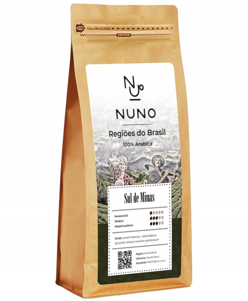 KAWA NUNO BRAZYLIA SUL DE MINAS ŚWIEŻA ARABIC 500G