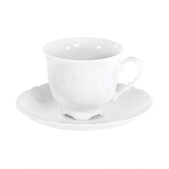 Ćmielów Filiżanka classic 170 ml Rococo Maria białe 0001
