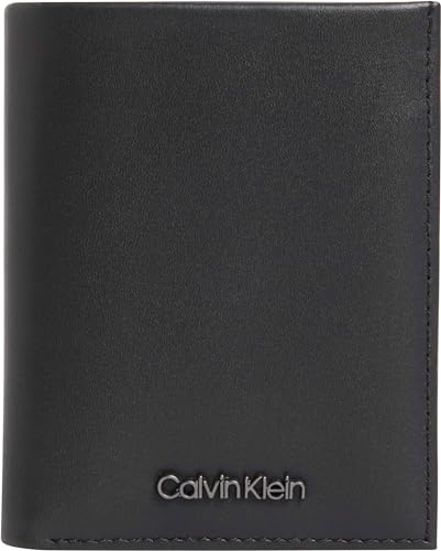Calvin Klein Męski zestaw składany 6CC z portfele na monety, czarny Ck, jeden rozmiar, Ck czarny, Rozmiar Uniwersalny