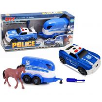 Auto policja z przyczepą rozkręcane Trifox