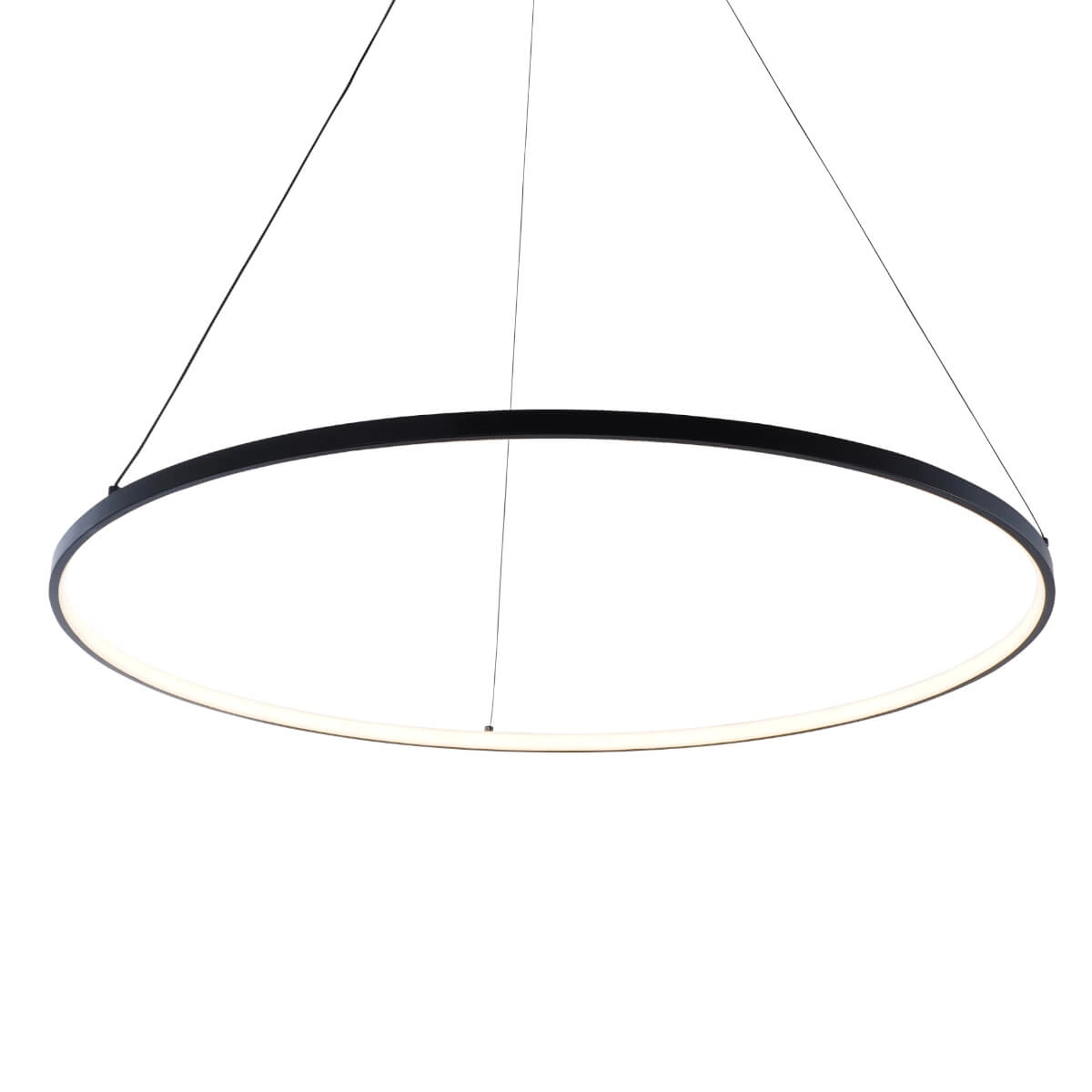 Duża lampa wisząca LED, koło ⌀80cm 2023201-BK80 z serii BRENO