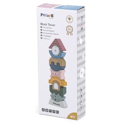 Viga Toys VIGA PolarB Drewniana Układanka Wieża