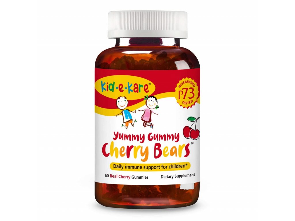 Kid-e-Kare - Wiśniowe półbuty gumowe z dzikim oregano i jeżyną na wsparcie odporności, 60 szt