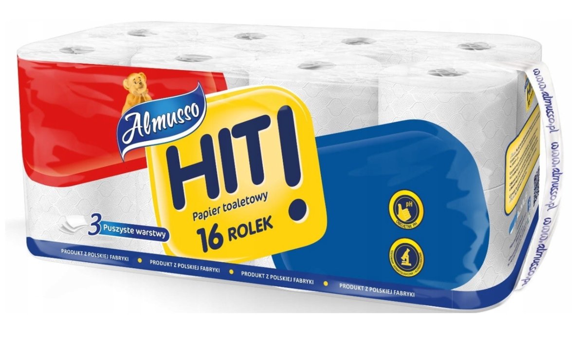 Almusso Hit! Papier Toaletowy 3-Warstwowy 16 Rolek