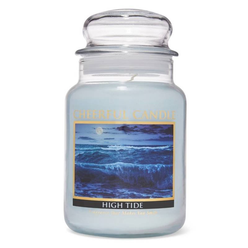 Cheerful Candle duża świeca zapachowa w szklanym słoju 2 knoty 24 oz 680 g - High Tide