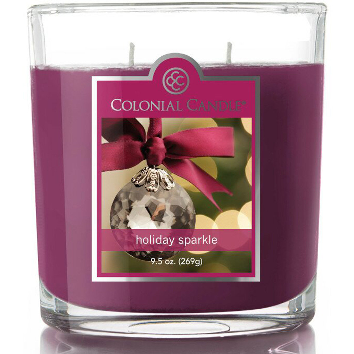 Świeca zapachowa sojowa świąteczna 2 knoty Colonial Candle 269 g - Holiday Sparkle