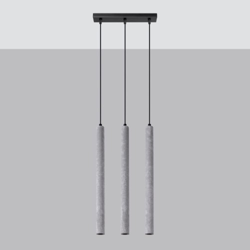 Pastelo lampa wisząca 3xG9 czarna/beton SL.1272