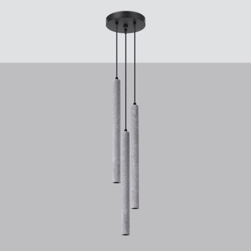 Pastelo lampa wisząca 3xG9 czarna/beton SL.1273