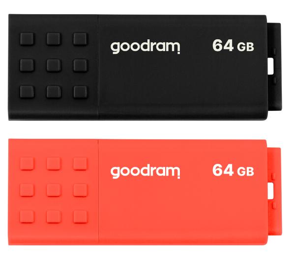 GoodRam UME3 Mix Dwupak 2x64GB USB 3.2  Czarno-czerwony UME3-0640MXR11-2P