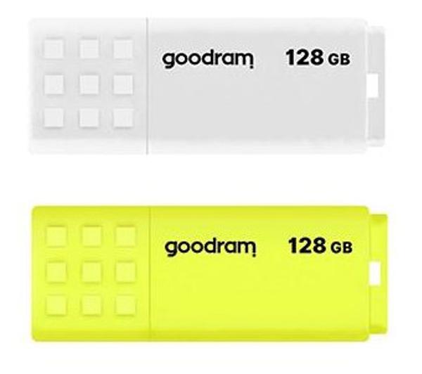GoodRam UME2 Mix Dwupak 2x128GB USB 2.0  Biało-żółty UME2-1280MXR11-2P